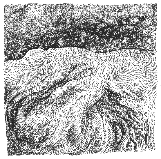 Eroded mountain
